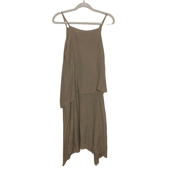 Coco + Carmen Gauze Cami Dress w/ Pockets Tan/ Sand Size Small - Picture 2 of 7